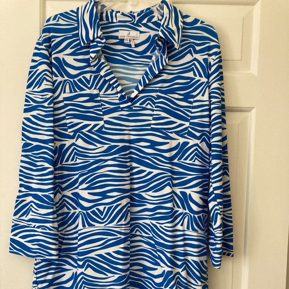 Jude Connally Blue Kate Dress Sz. XL